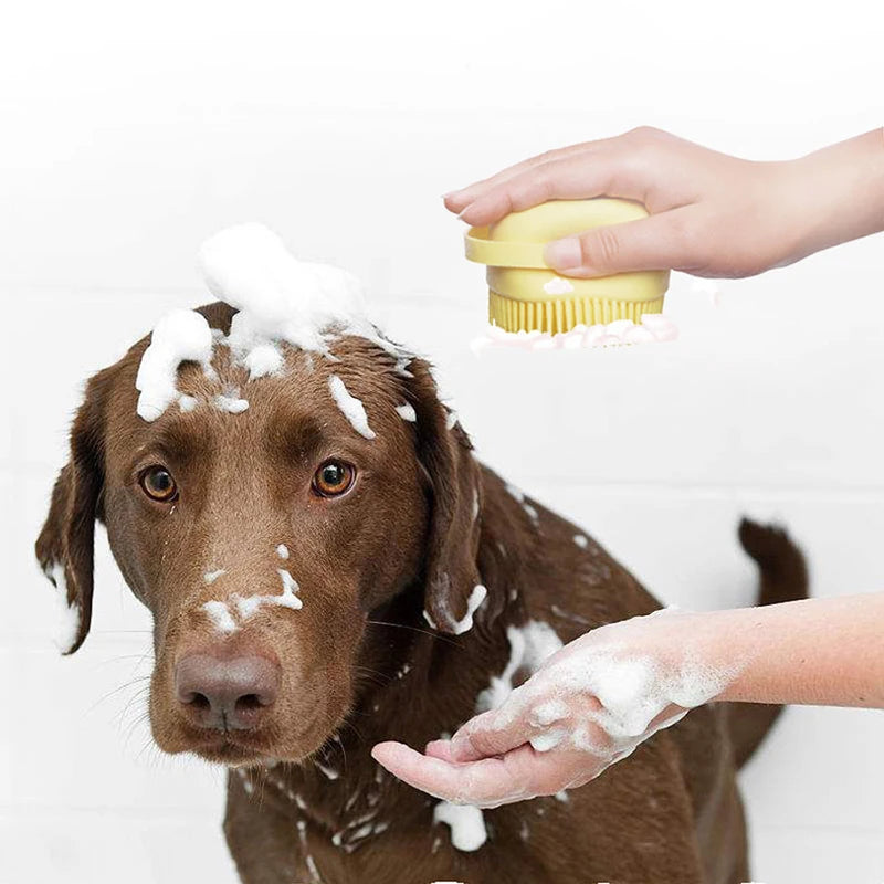 Bade- und Shampoobürste für Haustiere