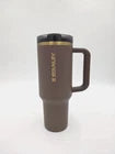 **Stanley ProTour Flip Straw Tumbler 40oz – Espresso Gold | Leak-Proof Insulated Stainless Steel Bottle**