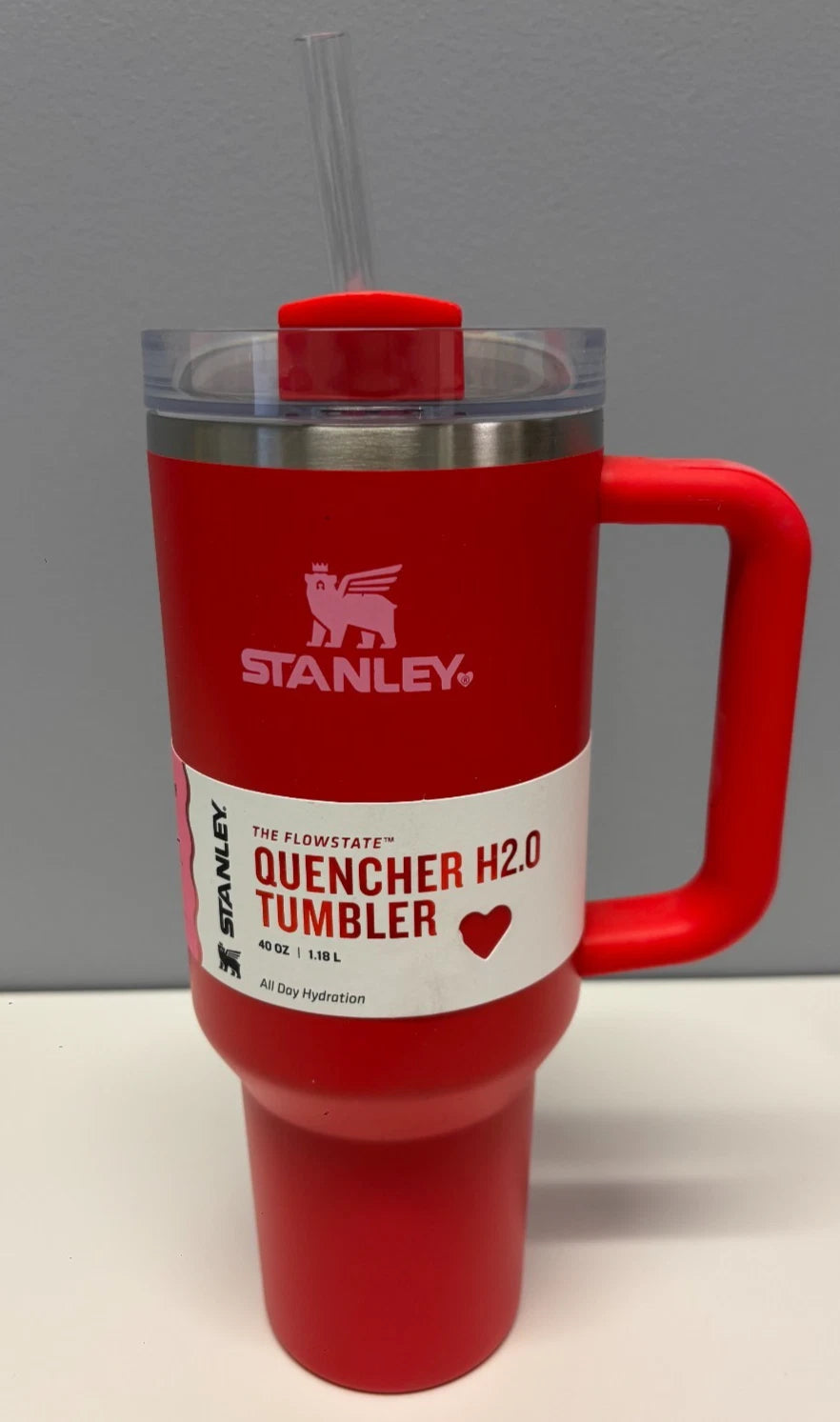**Stanley Valentine's Day FlowState Tumbler 40oz – Target Exclusive Red | Stainless Steel Insulated Travel Mug**